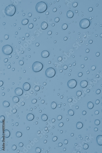Water droplets on clean surface