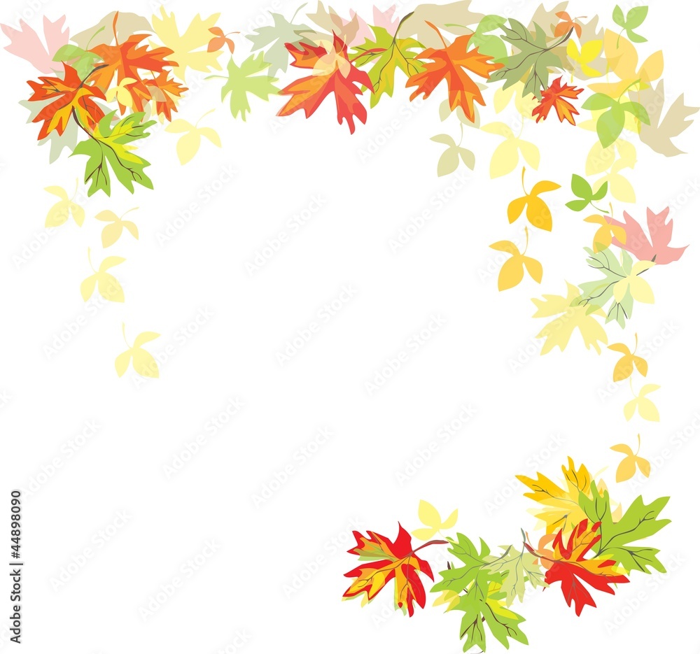 Frame with autumn leaves