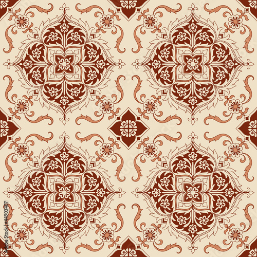 Seamless Vintage Background - Victorian Tile in vector