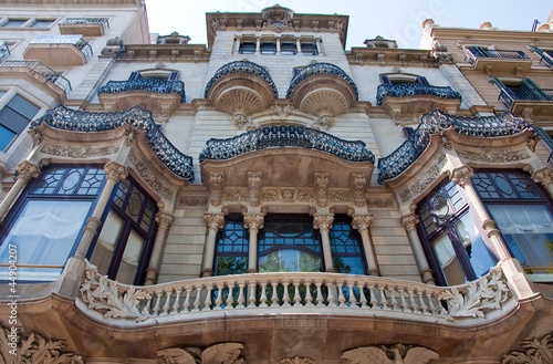 Facade of the building on Passeig de Gràcia. Barcelona. photo