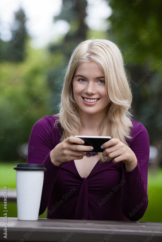 Happy Woman with Mobile Phone Happy Woman with Mobile Phone