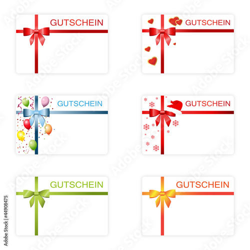 Verschiedene Gutscheine