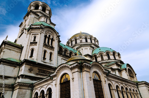 St. Alexander Nevsky Cathedral facade, Sofia, Bulgaria