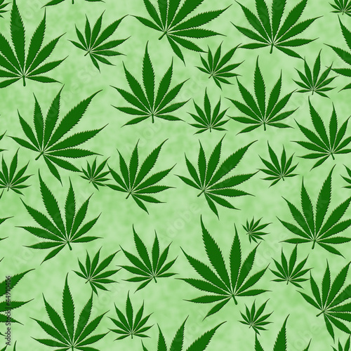 Marijuana Leaf Seamless Background