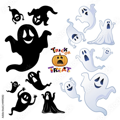 Set of Halloween Ghost, Halloween night