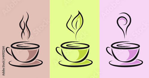 tee- und kaffeetassen pastel