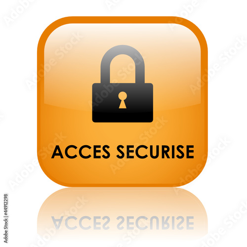 Bouton Web "ACCES SECURISE" (sécurité accès sécurisé connexion)