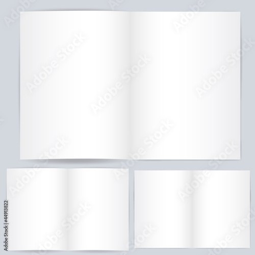 Blank Open Card or Book Template Vector