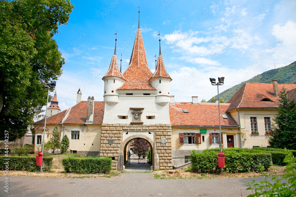 The Catherine's gate in old city Brasov, Romania