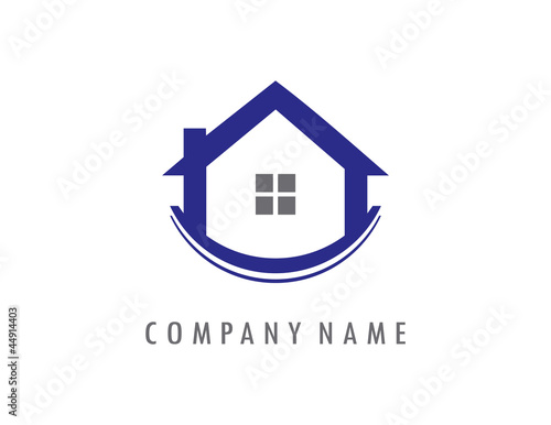 blue house logo © javy