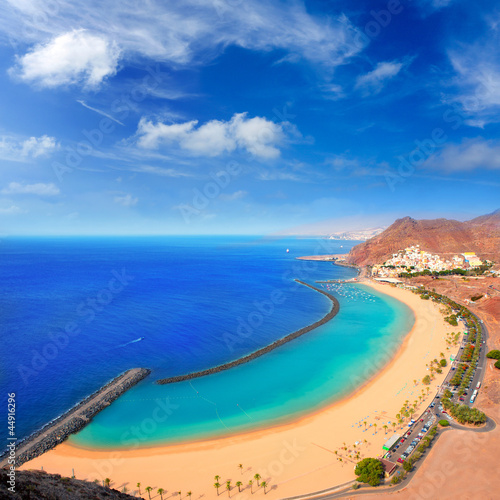 Beach Las Teresitas in Santa cruz de Tenerife north