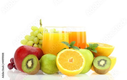Obraz Świeże owoce i sok