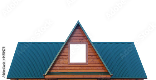metal roof isolated on white