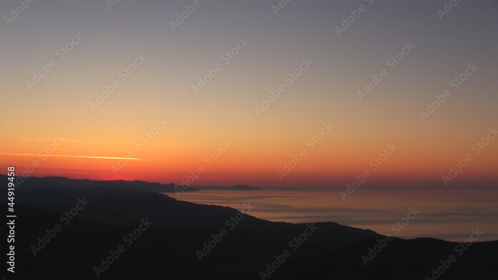 Sky time-lapse in the Sunset. Sky time-lapse in the Sunset.