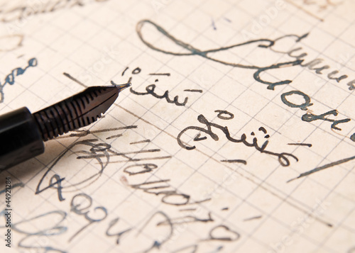 old hand-written with Arabic letters