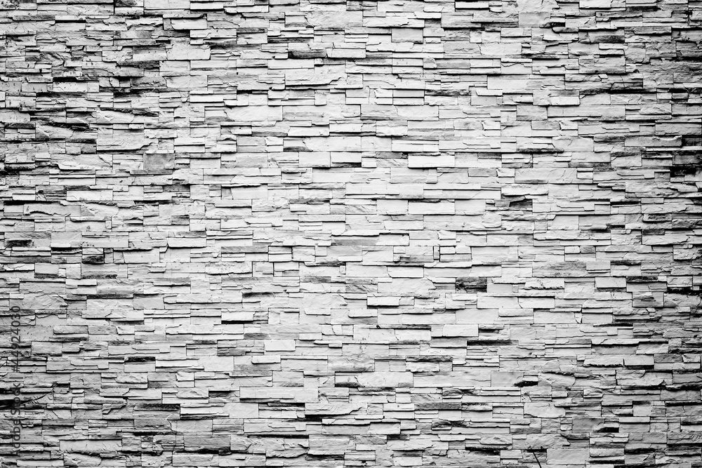 Pattern of Gray Modern stone Brick Wall Surfaced Stock Photo | Adobe Stock