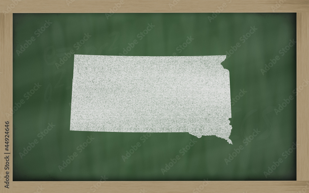 outline map of south dakota on blackboard outline map of south dakota on blackboard