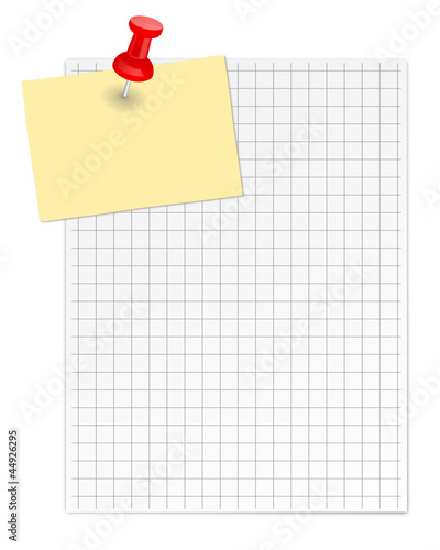 Blatt mit post-it