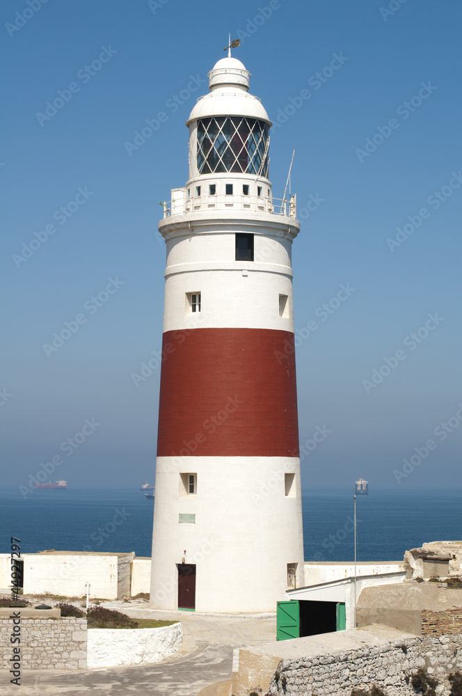 View of the port light of Gibraltar