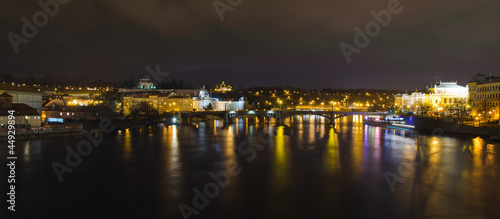 View from the Charles Bridge at night