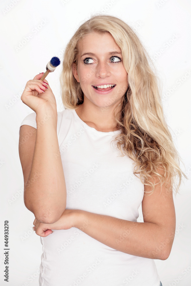 Junge Frau beim Malen Junge Frau beim Malen