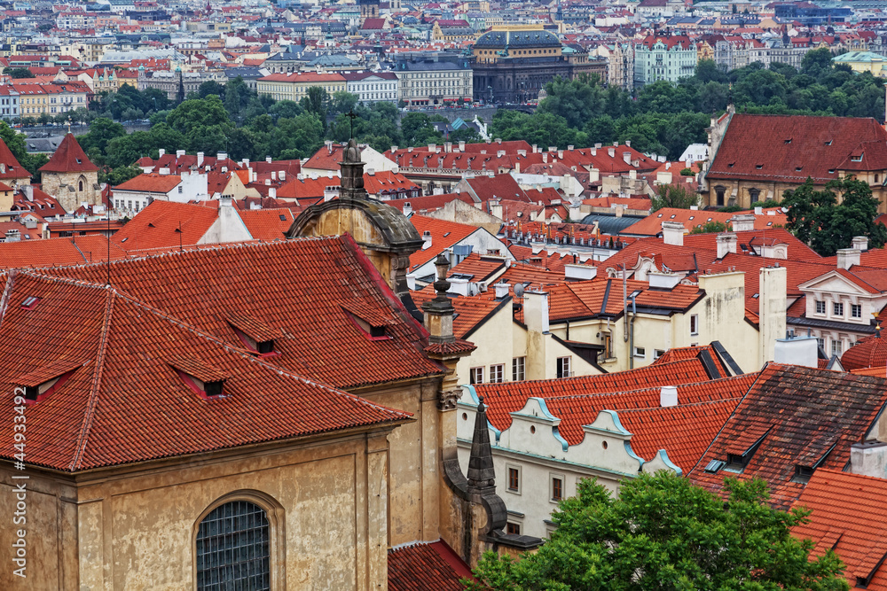 View of the historical districts of Prague View of the historical districts of Prague