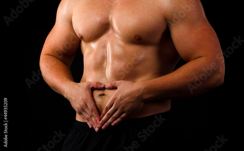 torso of young muscular man