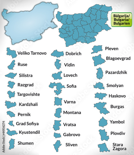 Länderkarte von Bulgarien photo