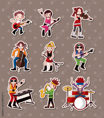 rock music band stickers