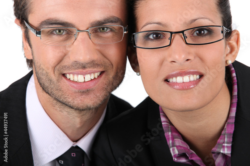 Photos Portrait of a couple wearing glasses