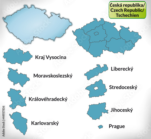 Übersichtskarte von Tschechien