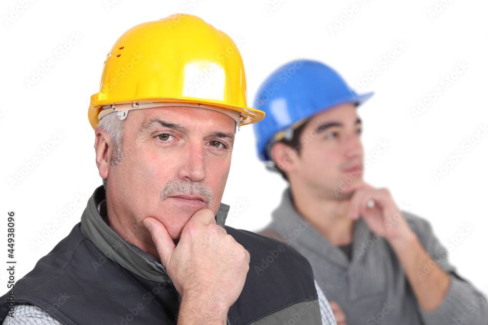 Thoughtful tradesmen Thoughtful tradesmen