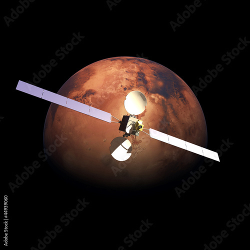 Wallpaper Mural Artificial Probe orbiting above Red Planet Mars Torontodigital.ca