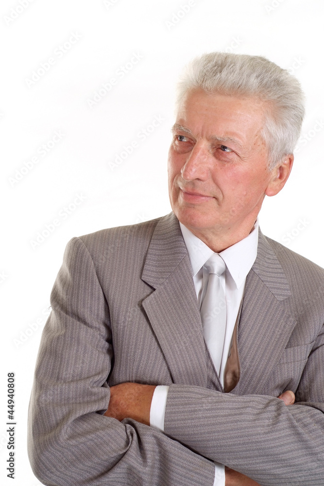 Imposing elderly man in suit Imposing elderly man in suit