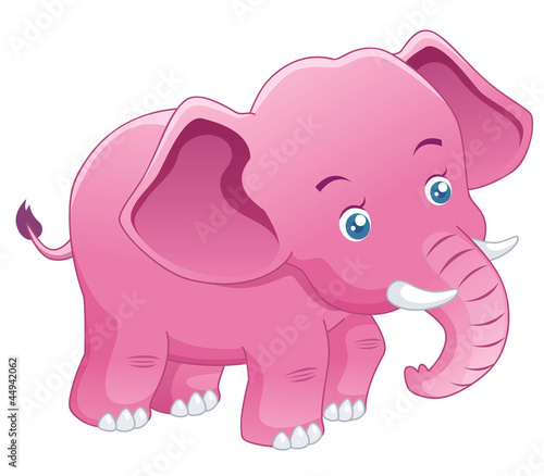 Cute Elephant pink vector