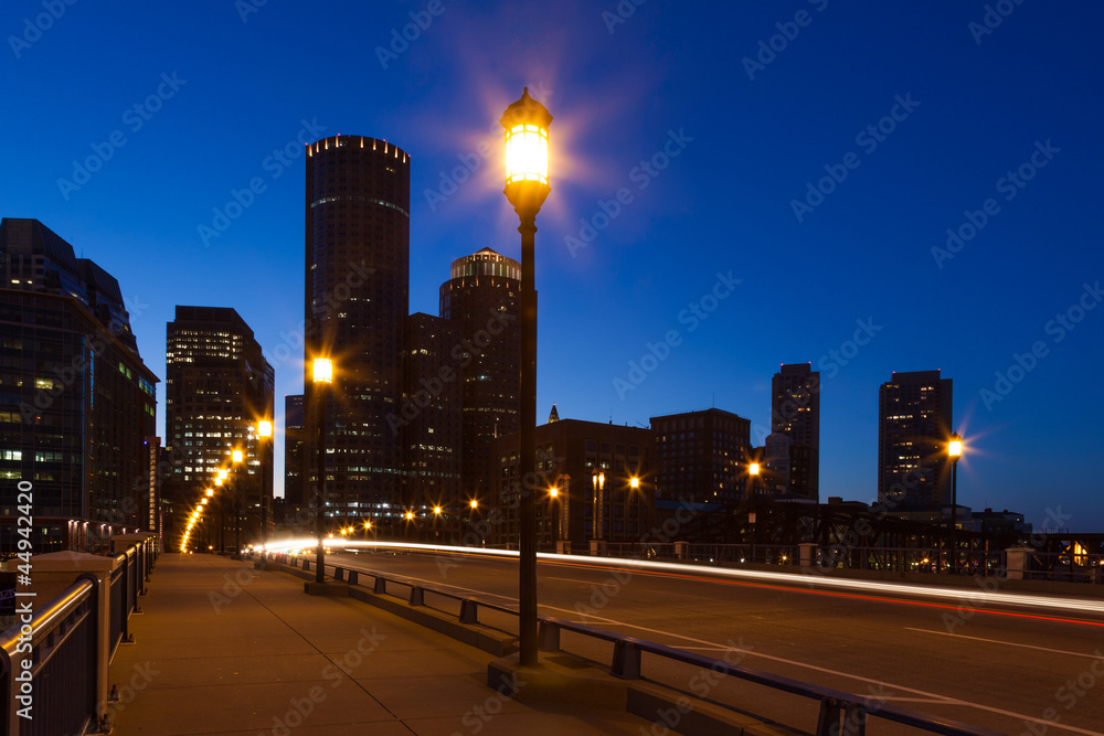 Boston streets by night
