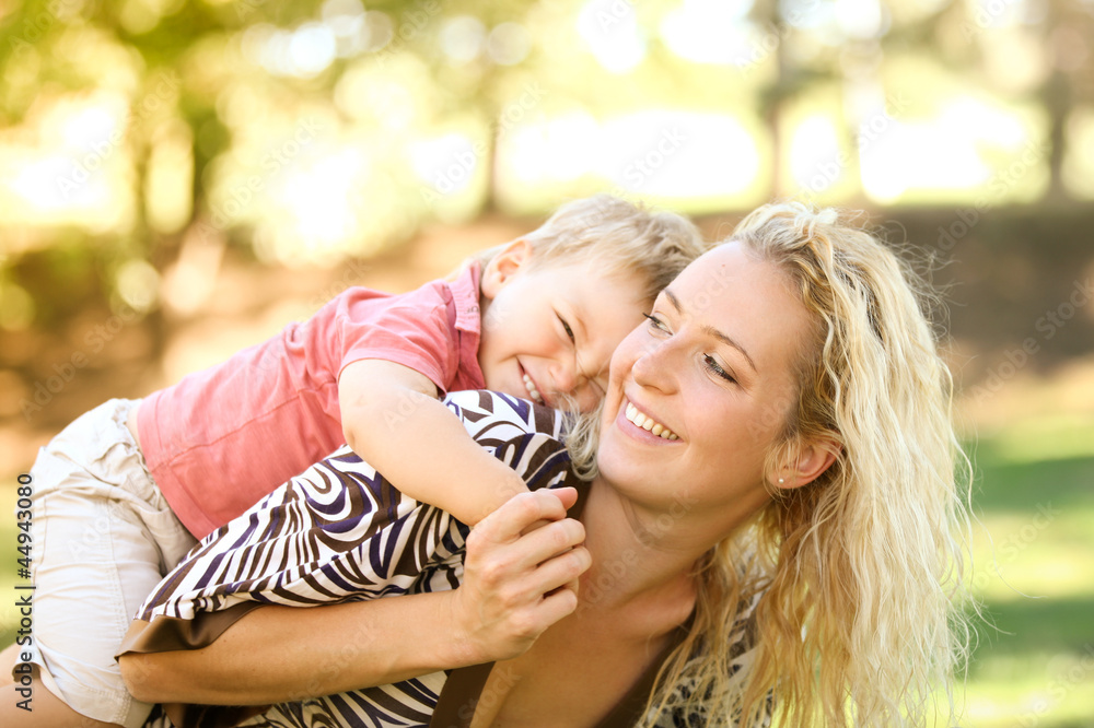 Fototapeta premium Mother and her son