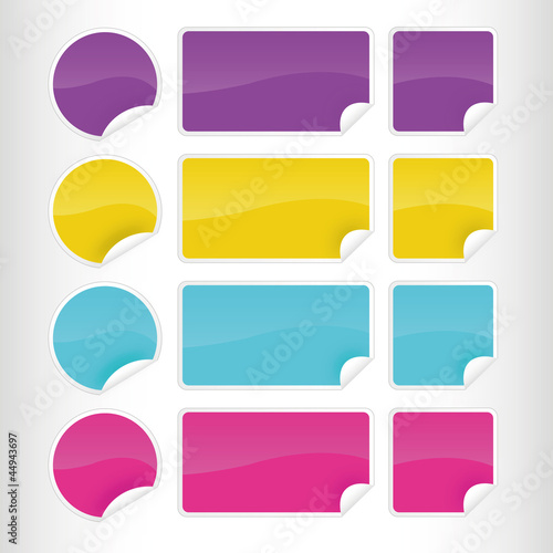 Bunte Sticker / Aufkleber Neon Color