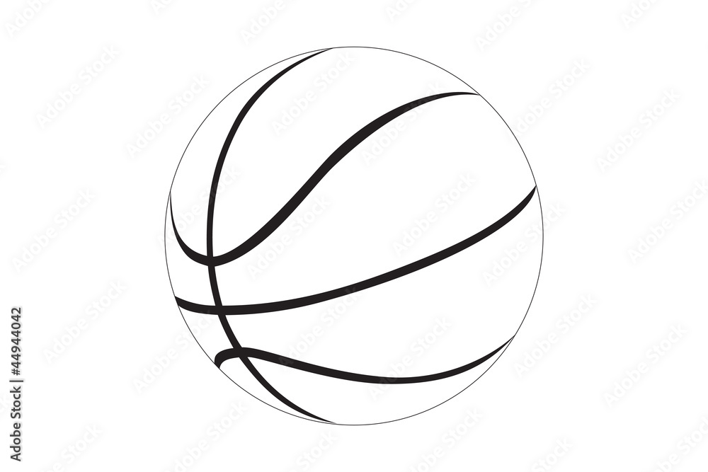 Silhouette of a basketball