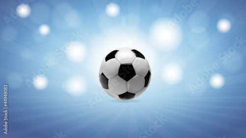 Blue background with soccer ball-vector illustration © Djordje Radivojevic