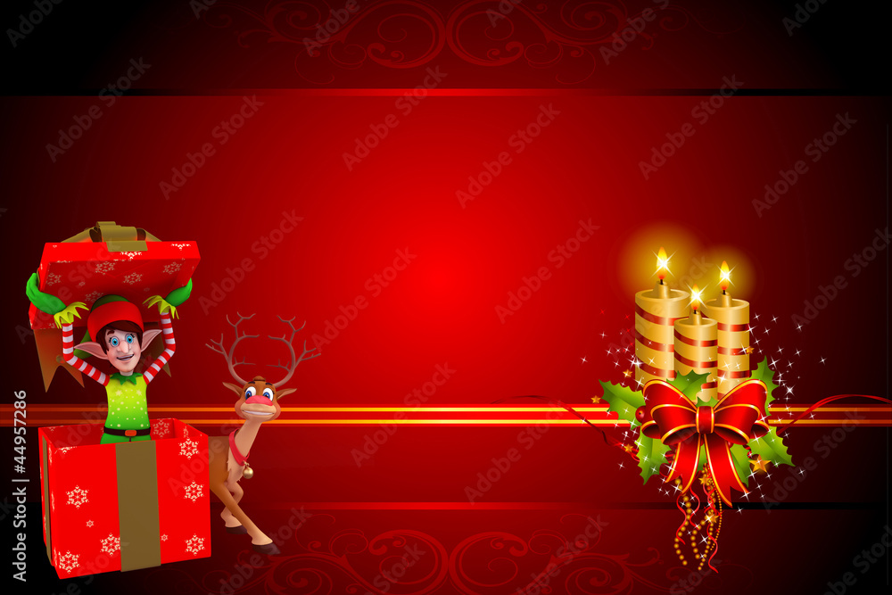 elves coming out of gift box elves coming out of gift box