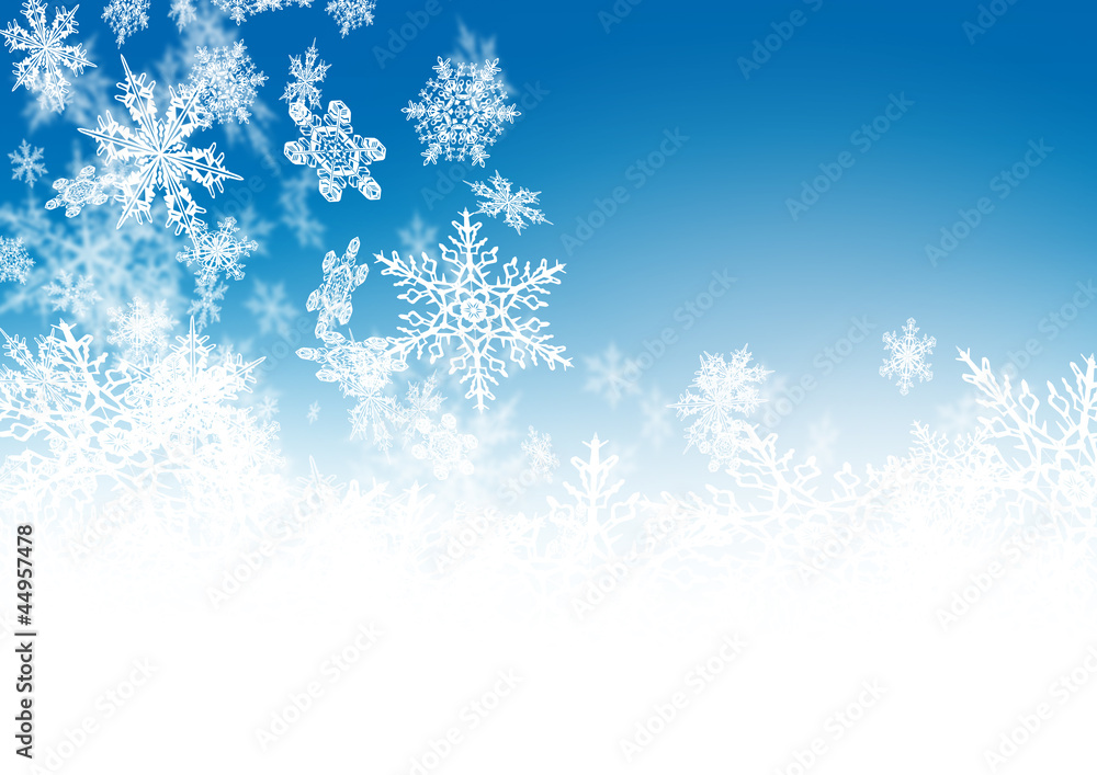 Eiskristalle, Schneeflocken, Blau, Himmel, Snowflakes, Weihnacht