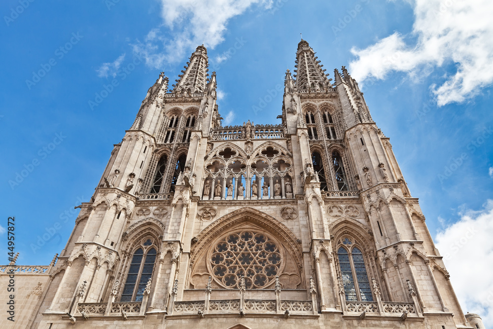 Towers of the cathedral in Burgos, Spain