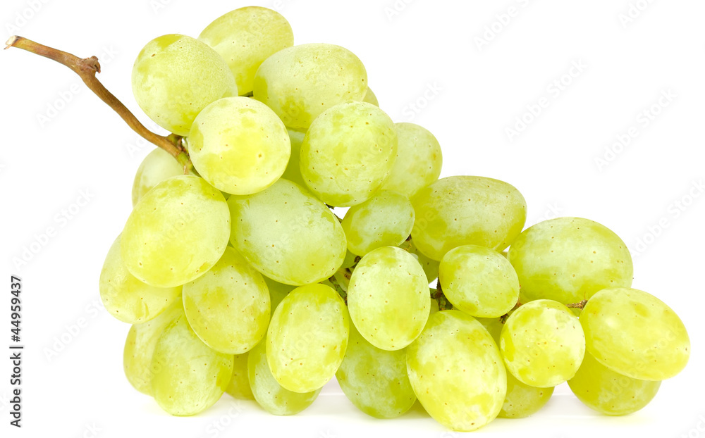 Cluster of White Grapes Isolated on White Background Cluster of White Grapes Isolated on White Background