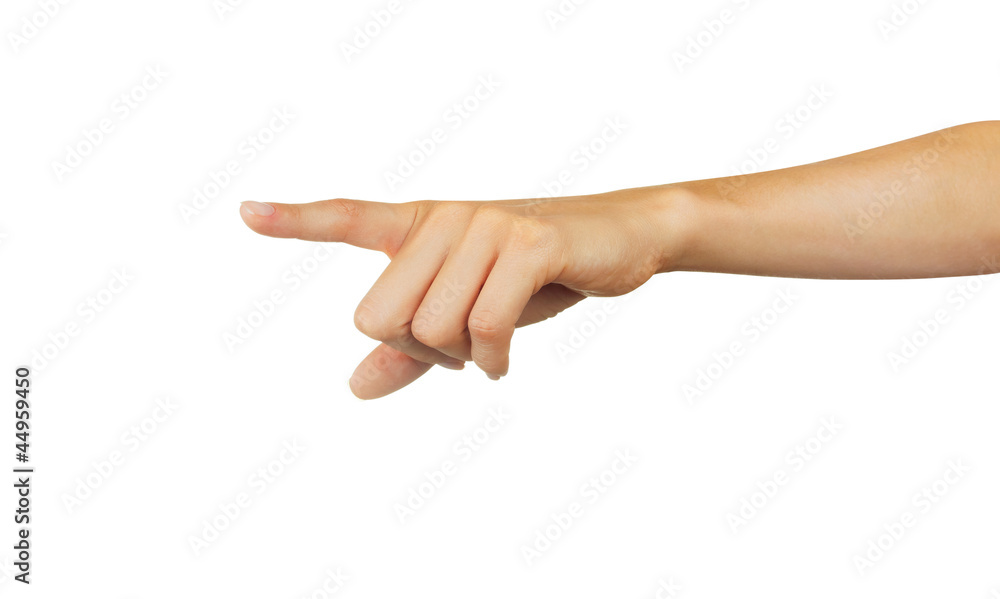 Woman hand making sign Woman hand making sign