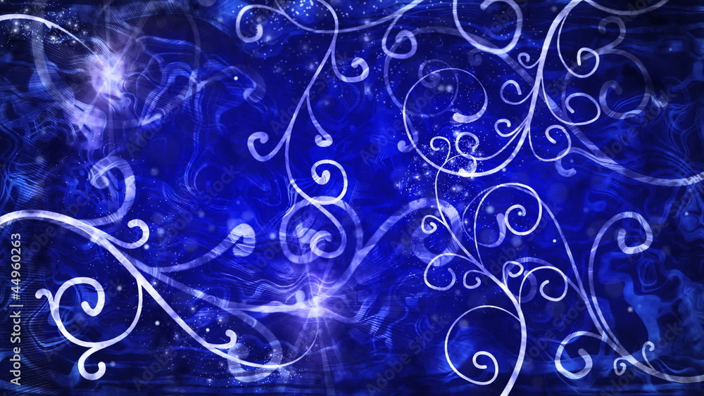 blue flourishes loop background blue flourishes loop background