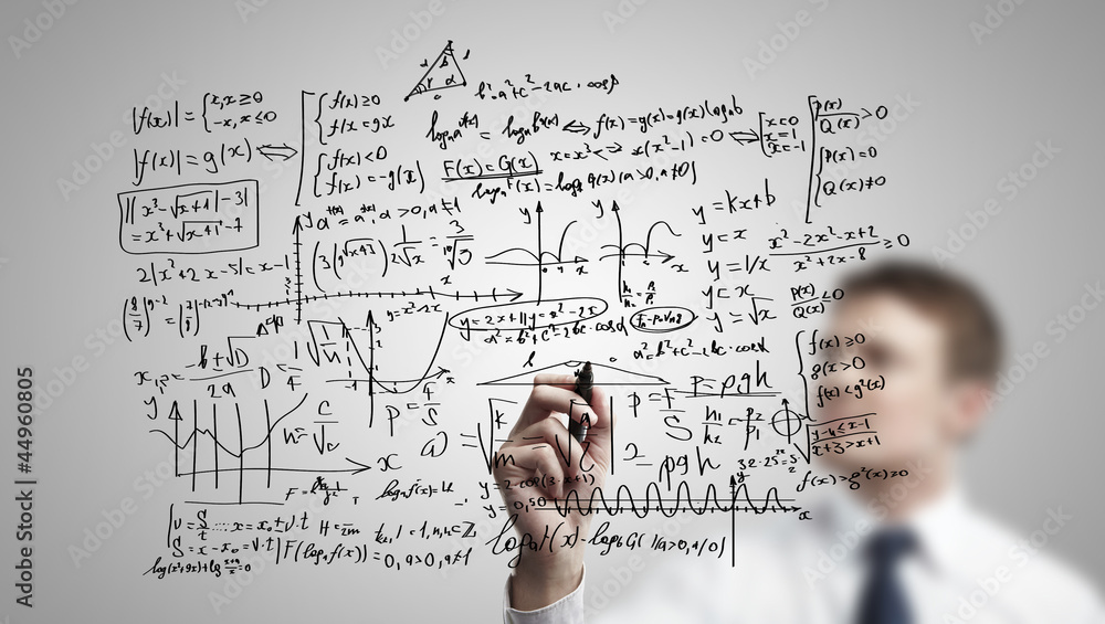 man drawing formulas man drawing formulas