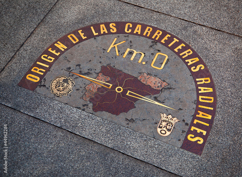 Restored "KM 0" Sign in Puerta del Sol