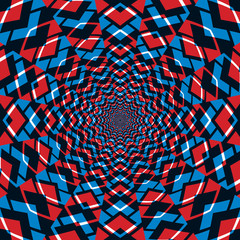 Fototapete Psychedelisch Abstrakter Hintergrund in Rot und Blau  © Sylverarts