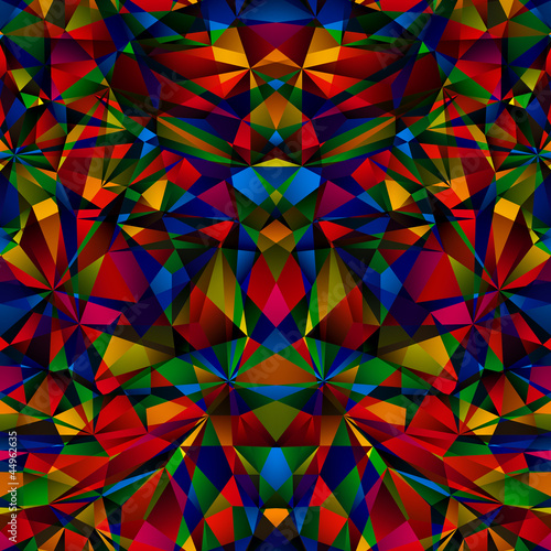 Colorful geometric surface seamless pattern.